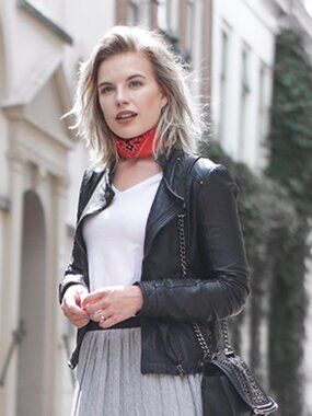 Zara Woman leather jacket XS